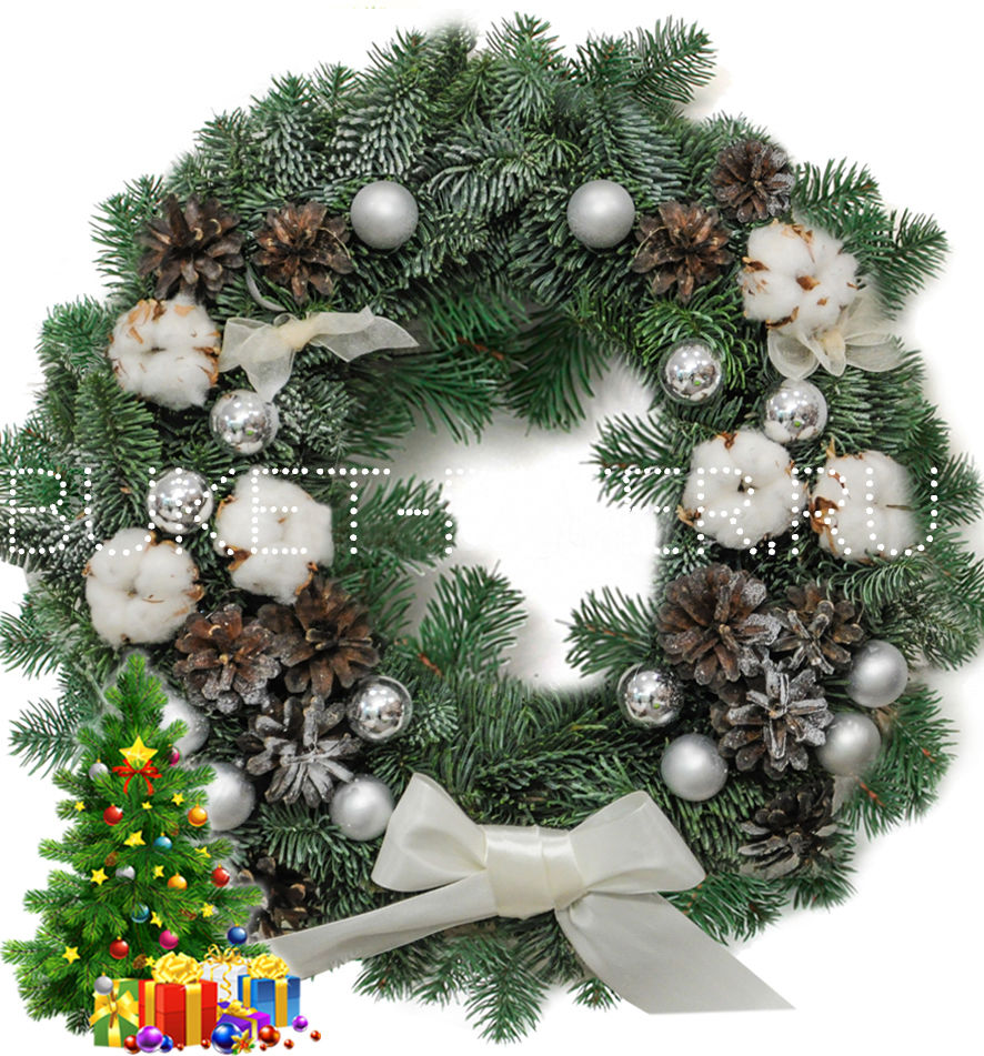 Новогодний венок "СЕРЕБРО" 
Новогодний венок "СЕРЕБРО"