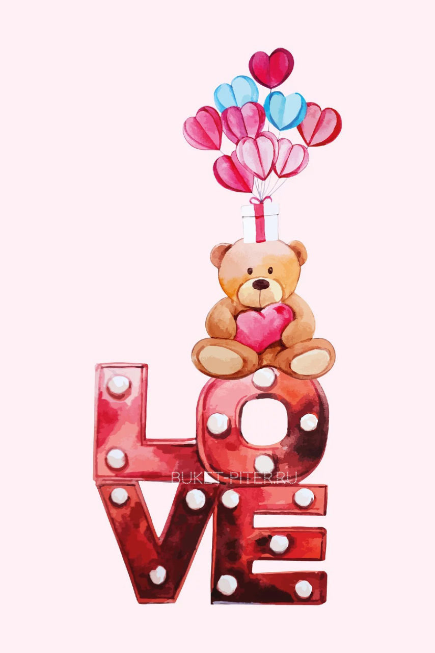 

Открытка LOVE "Мишка с Сердечком"